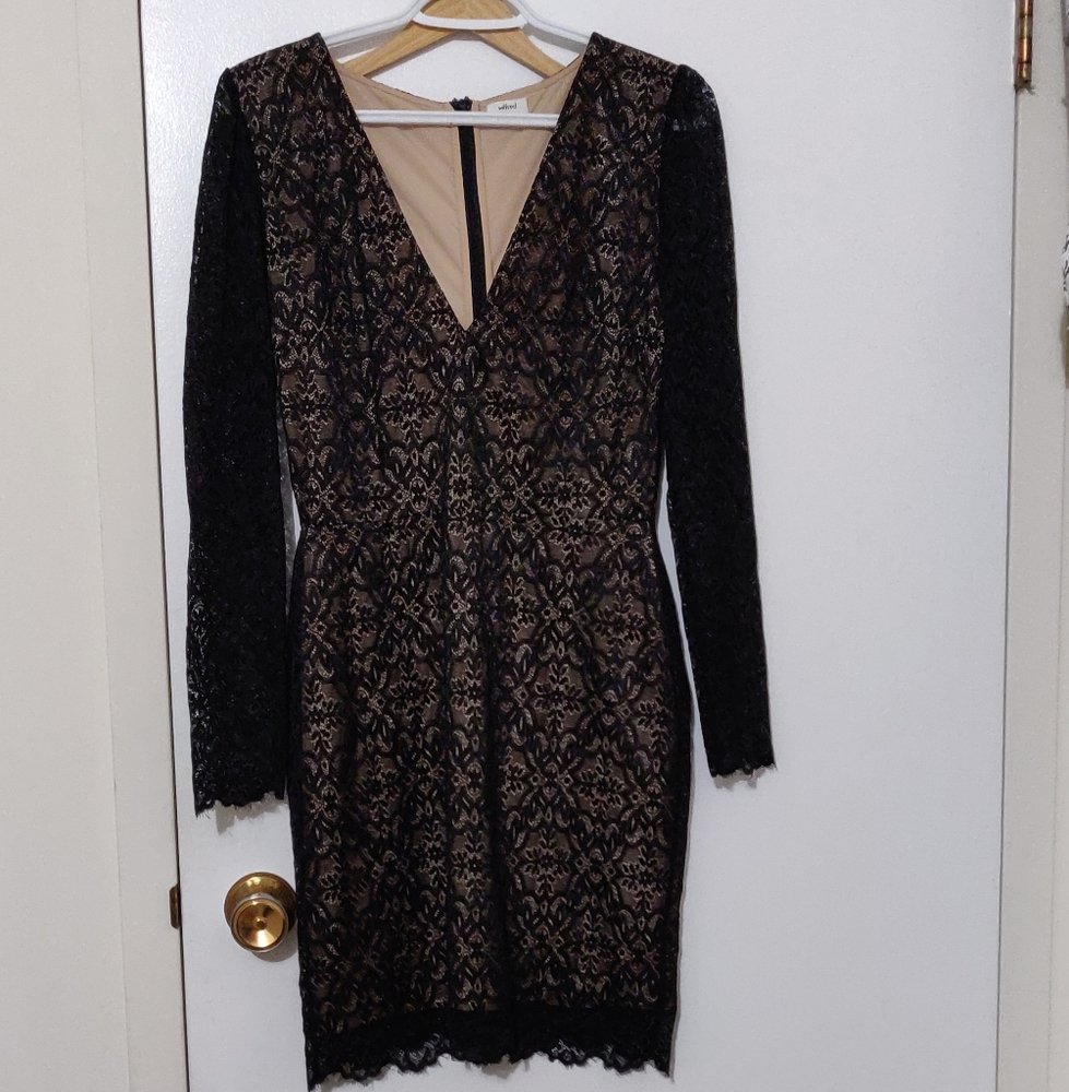 Wilfred Black and Tan Lace Dress